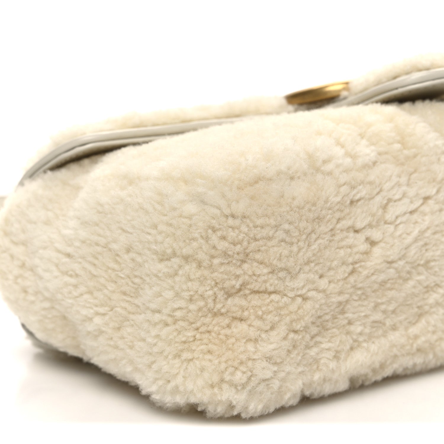 Gucci Merinos Wool Small GG Marmont Shoulder Bag Old White 9 of 10
