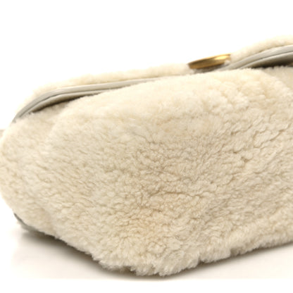 Gucci Merinos Wool Small GG Marmont Shoulder Bag Old White 9 of 10