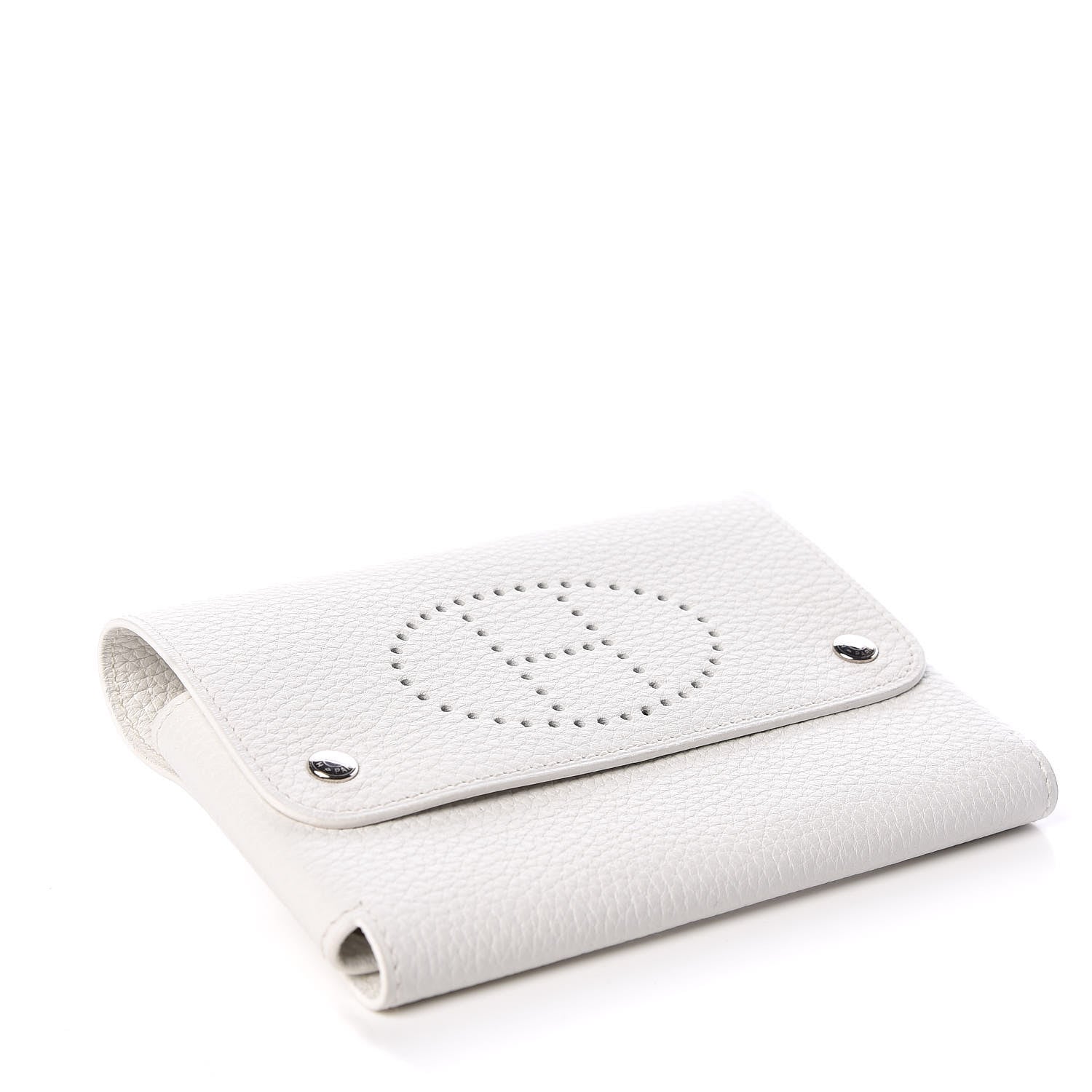 Hermes Taurillon Clemence Mises et Relances Playing Cards Holder White 4 of 7