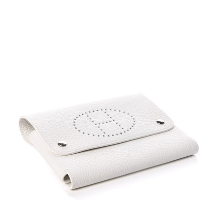 Hermes Taurillon Clemence Mises et Relances Playing Cards Holder White 4 of 7