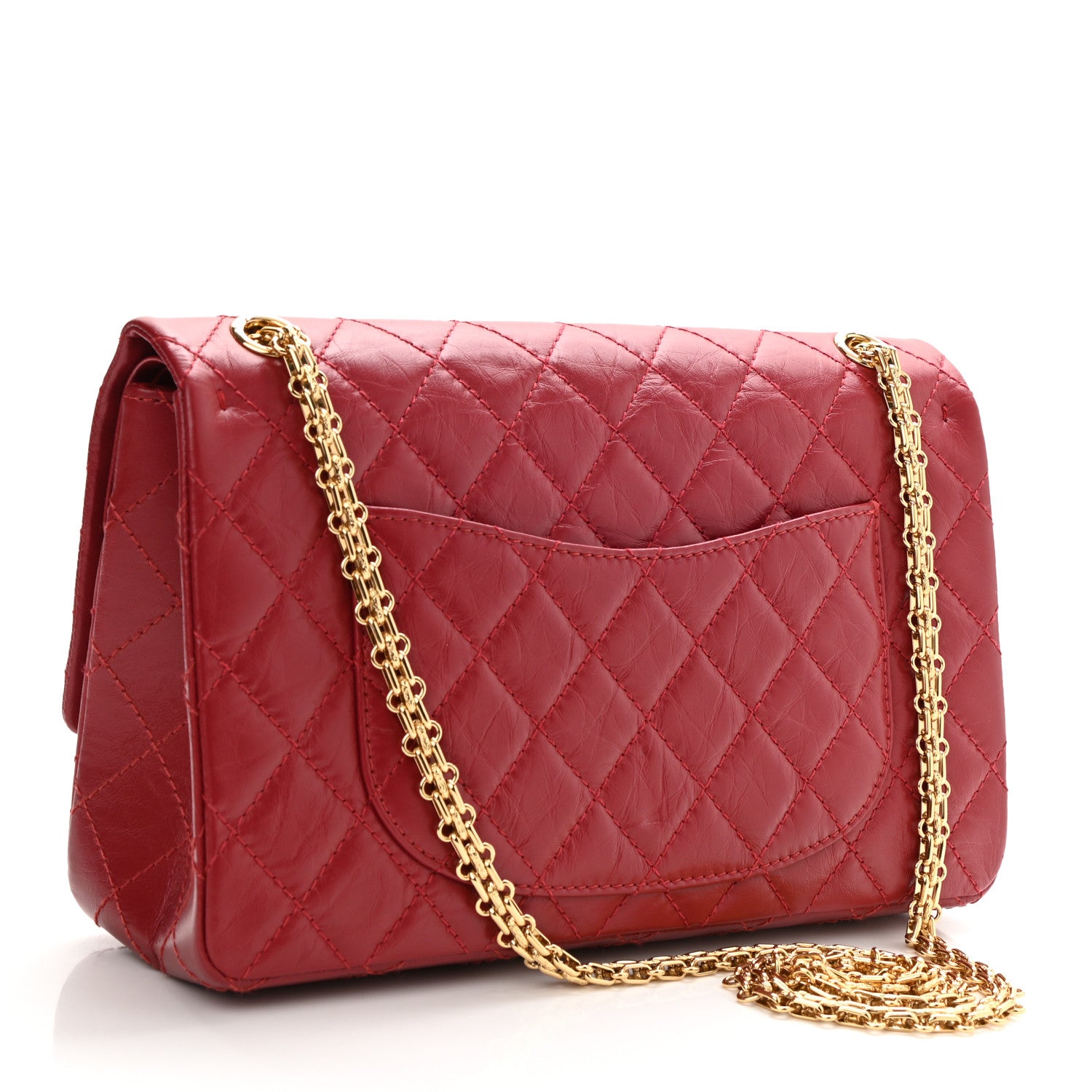 Chanel Aged Calfskin Quilted 2.55 Reissue 226 Flap Dark Red 3 of 10