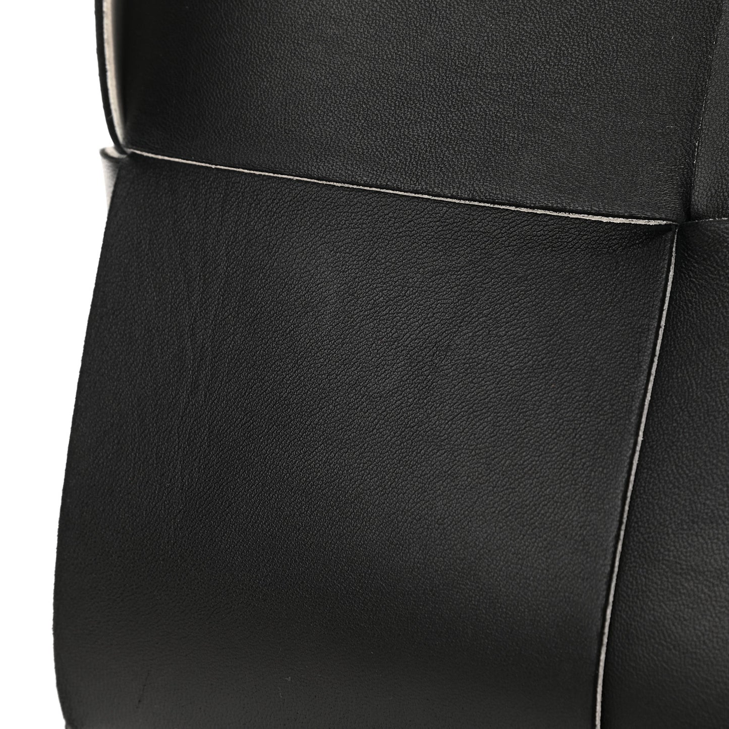 Nappa Maxi Intrecciato Small Arco Tote Black White