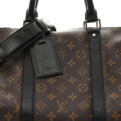 Louis Vuitton Monogram Macassar Keepall Bandouliere 55 7 of 9
