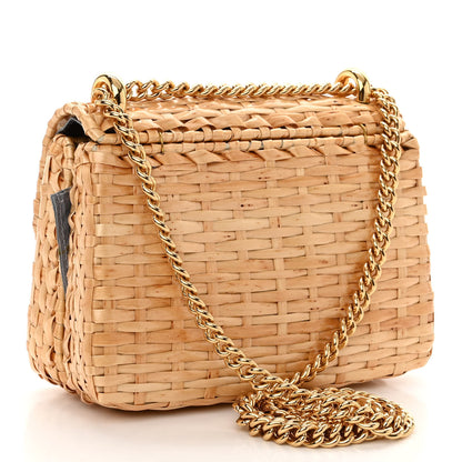 Gucci Glazed Wicker Mini Cestino Shoulder Bag Natural 3 of 10