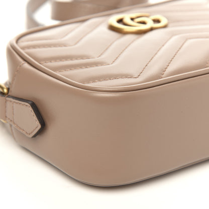 Gucci Calfskin Matelasse Mini GG Marmont Chain Shoulder Bag Porcelain Rose 8 of 11