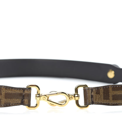 Fendi Glazed Fabric FF Strap You Tobacco 3 of 5