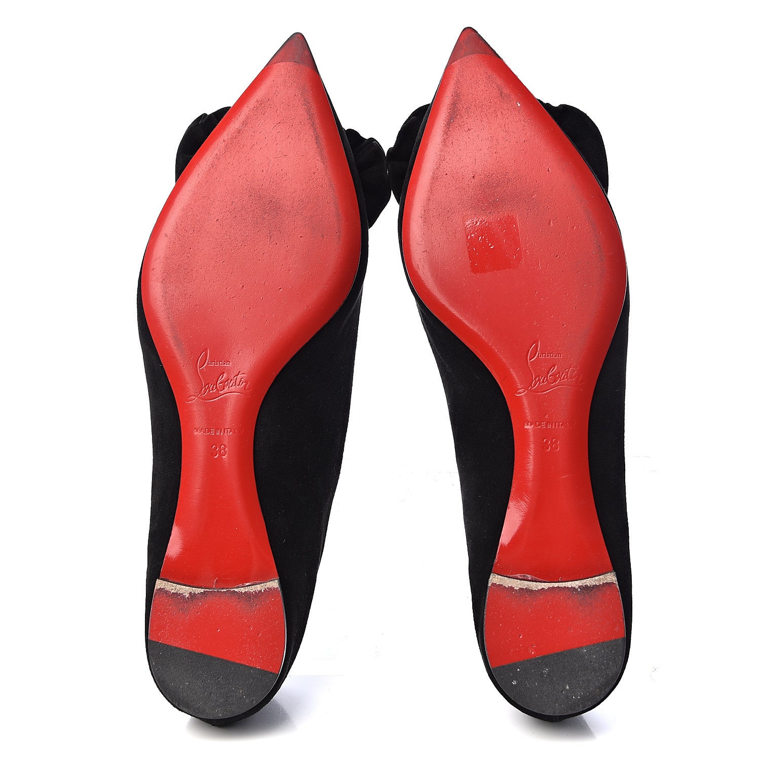 Christian Louboutin Veau Velours Anemosea Flats 38 Black 8 of 14