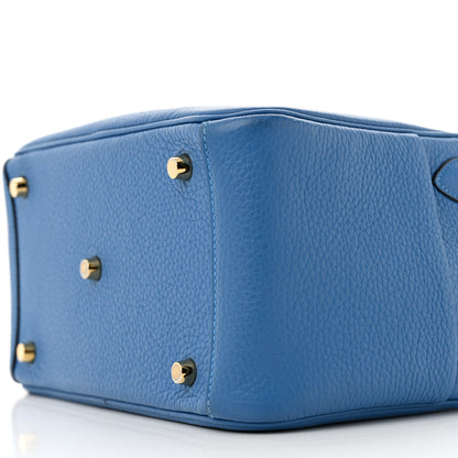 Hermes Taurillon Clemence Lindy 26 Bleu Frida 10 of 13