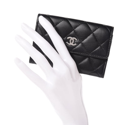 Chanel Lambskin Quilted Flap Card Holder Black 2 of 7