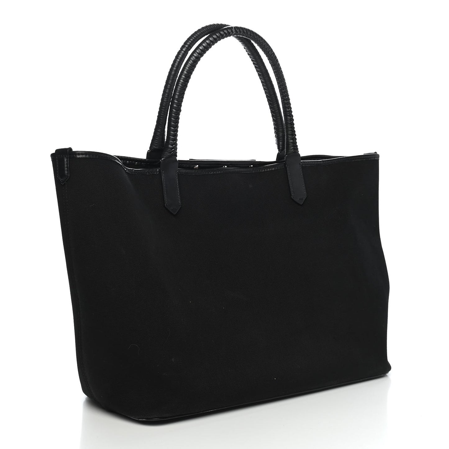 Canvas Medium Antigona Logo Tote Black