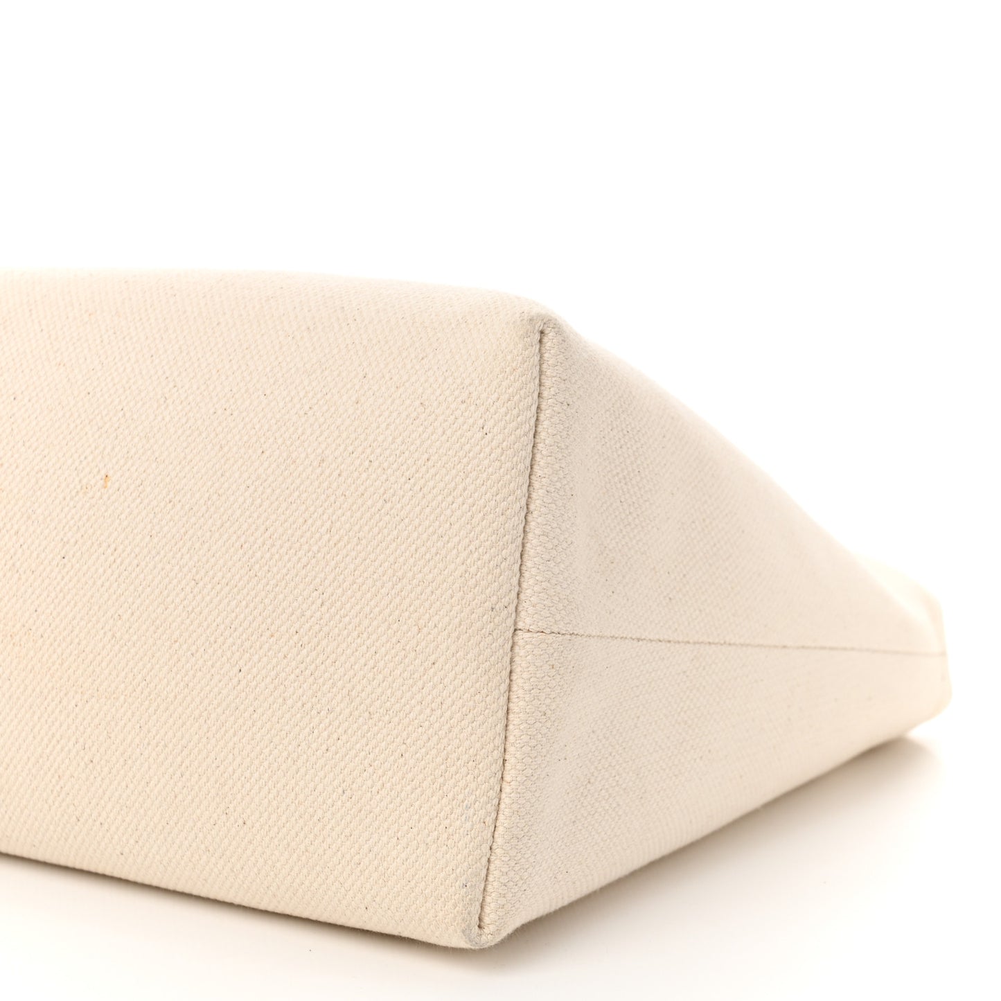 Canvas Calfskin Logo Print Horizontal Cabas Natural Tan