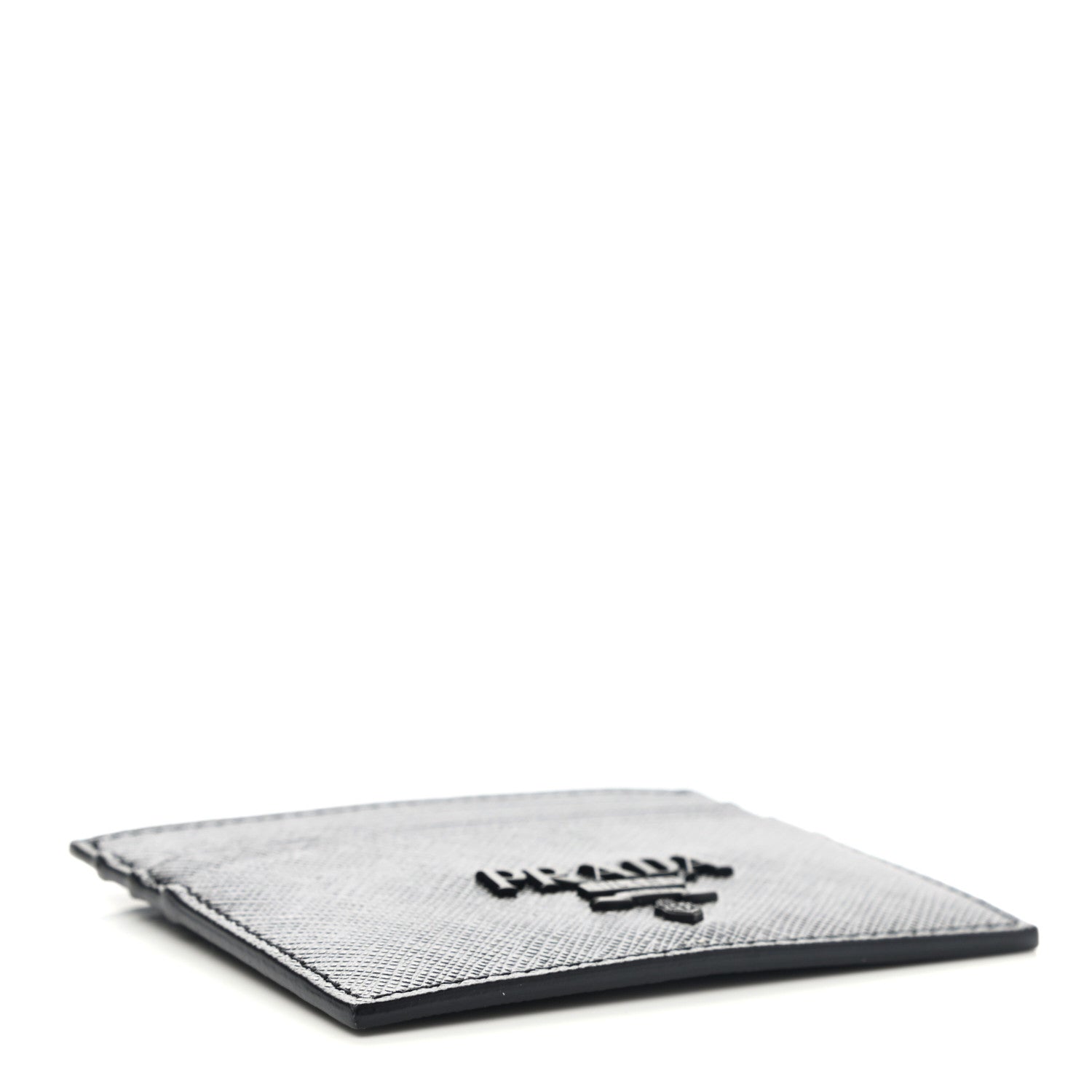 Prada Saffiano Shine Monochrome Card Holder Black 4 of 7
