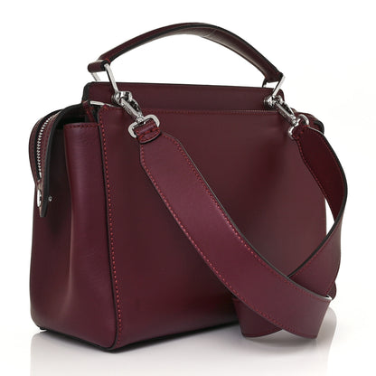 Fendi Vitello Baltico Dolce Shiny Nappa Lace Up DotCom Satchel Bordeaux 9 of 21