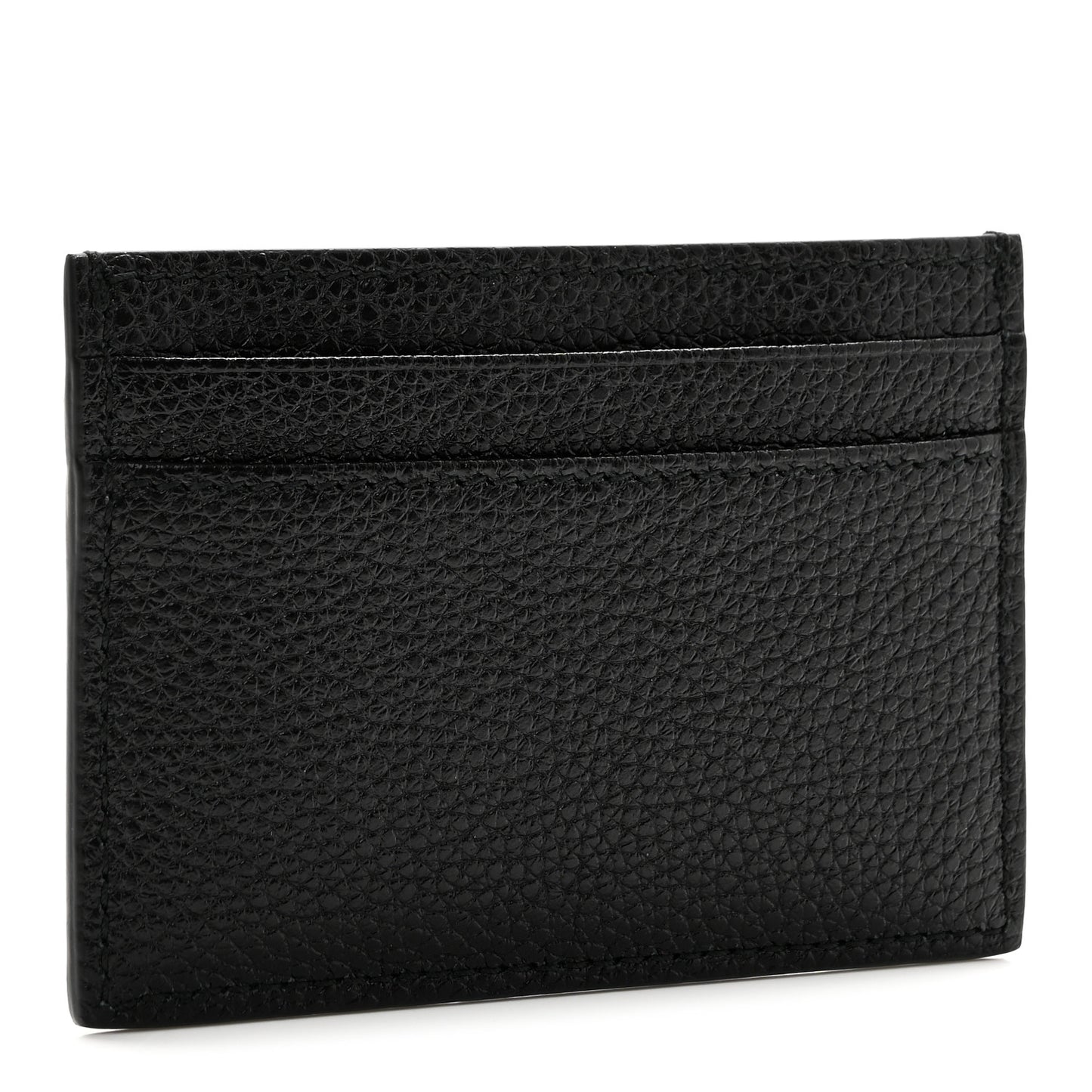 Grainy Calfskin Zumi Card Holder Black