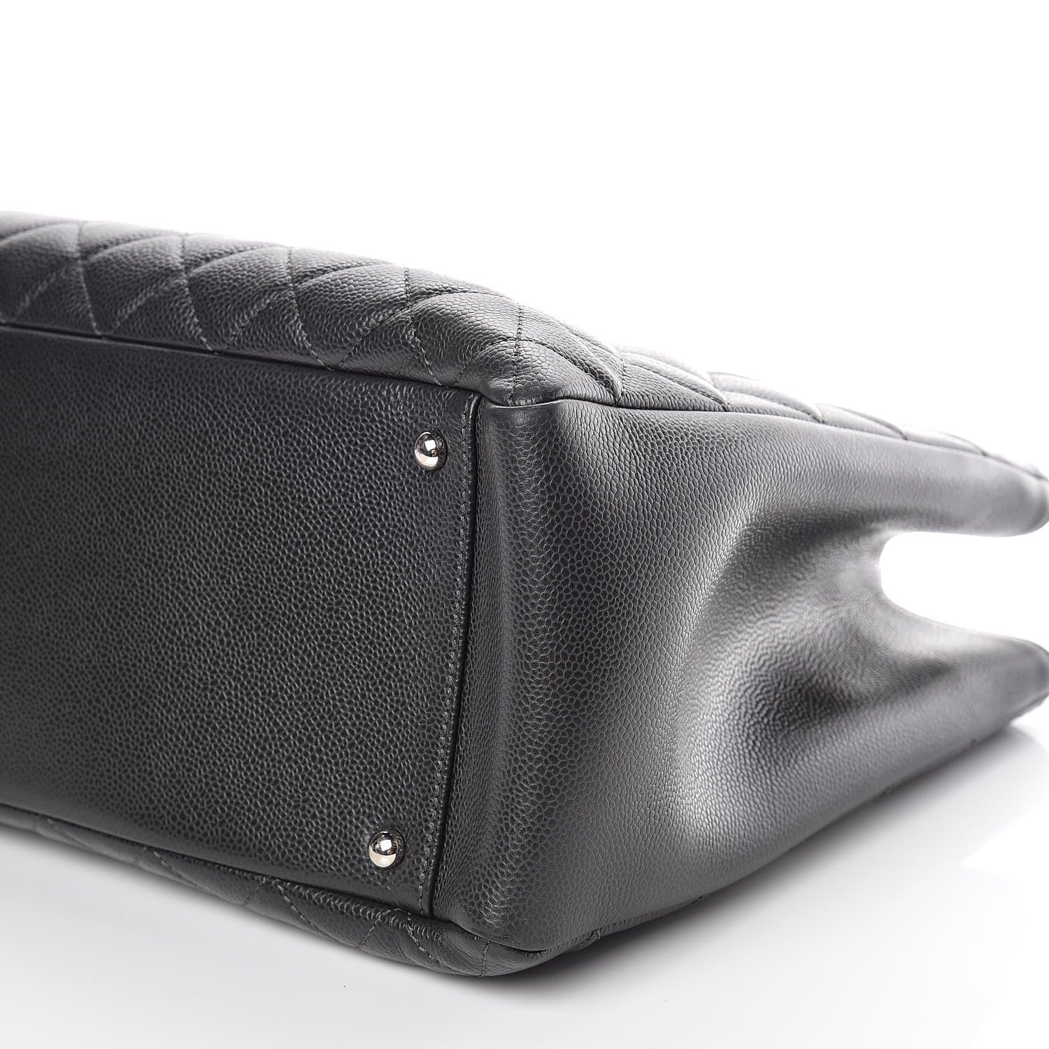 Chanel Caviar Quilted XL Grand Shopping Tote GST Dark Grey 9 of 9