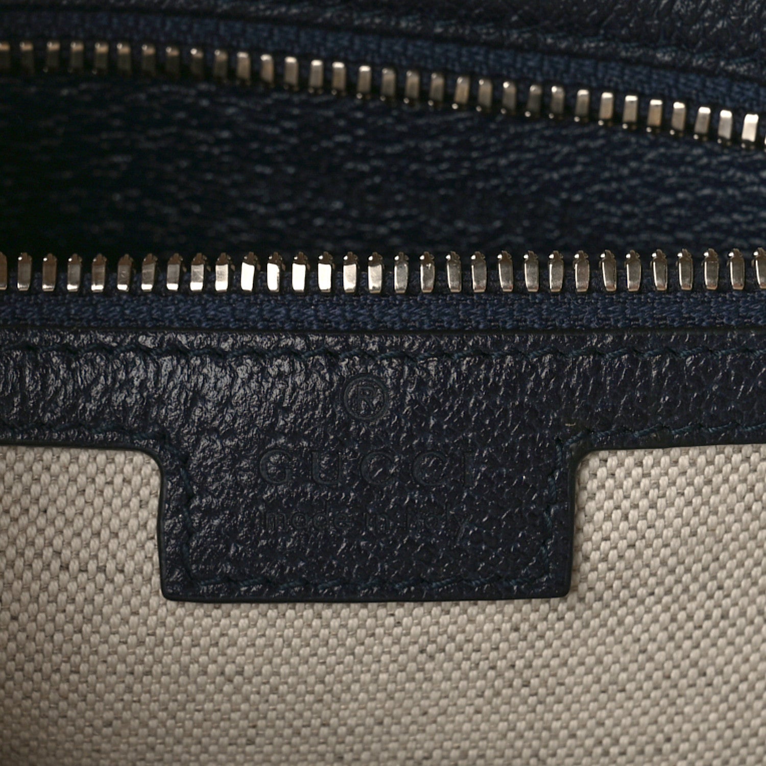 Gucci GG Supreme Monogram Textured Dollar Calfskin Web Small Ophidia Day Backpack Beige Blue Black 6 of 8