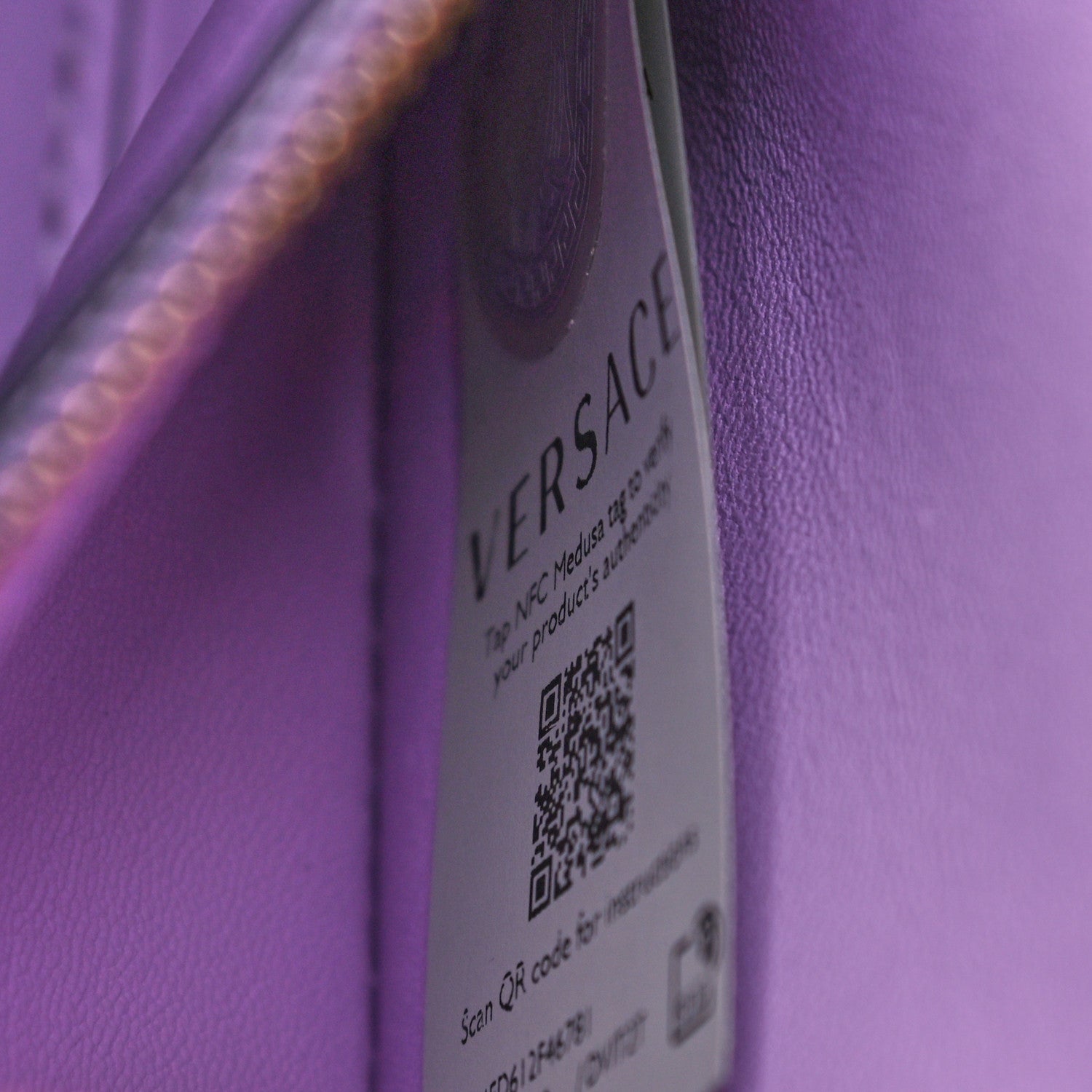 Versace Calfskin Medium La Medusa Top Handle Handbag Lilac 5 of 12