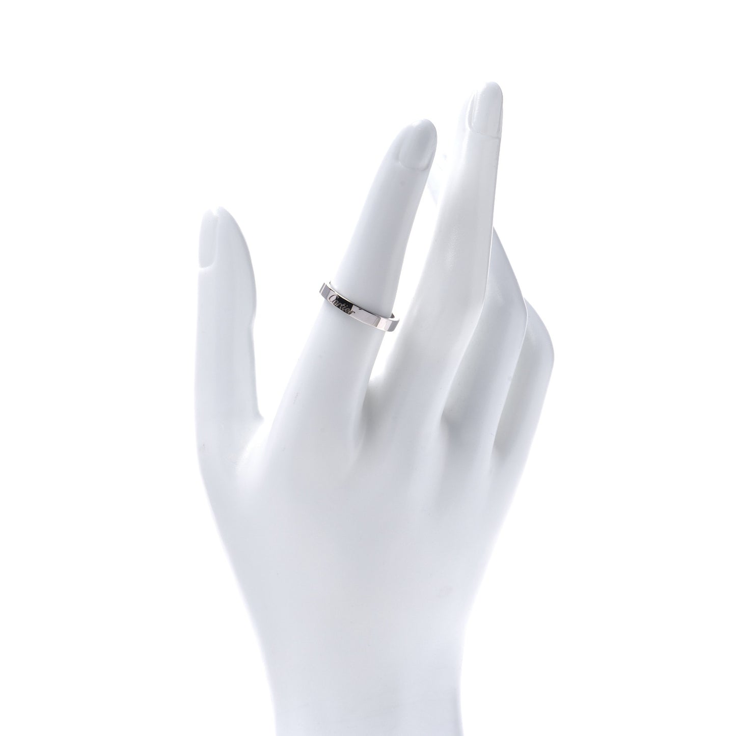 Platinum 3mm C De Cartier Wedding Band Ring 54 6.75