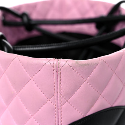 Chanel Calfskin Quilted Large Cambon Tote Pink Black 17 of 22