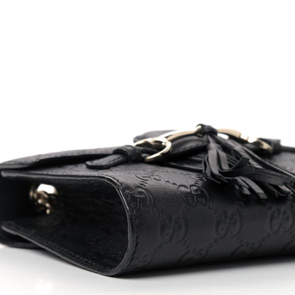 Gucci Guccissima Mini Emily Shoulder Bag Black 6 of 9