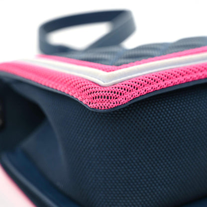 Chanel Canvas Quilted Medium Fluo Boy Flap Dark Navy Fuchsia Grey 7 of 20