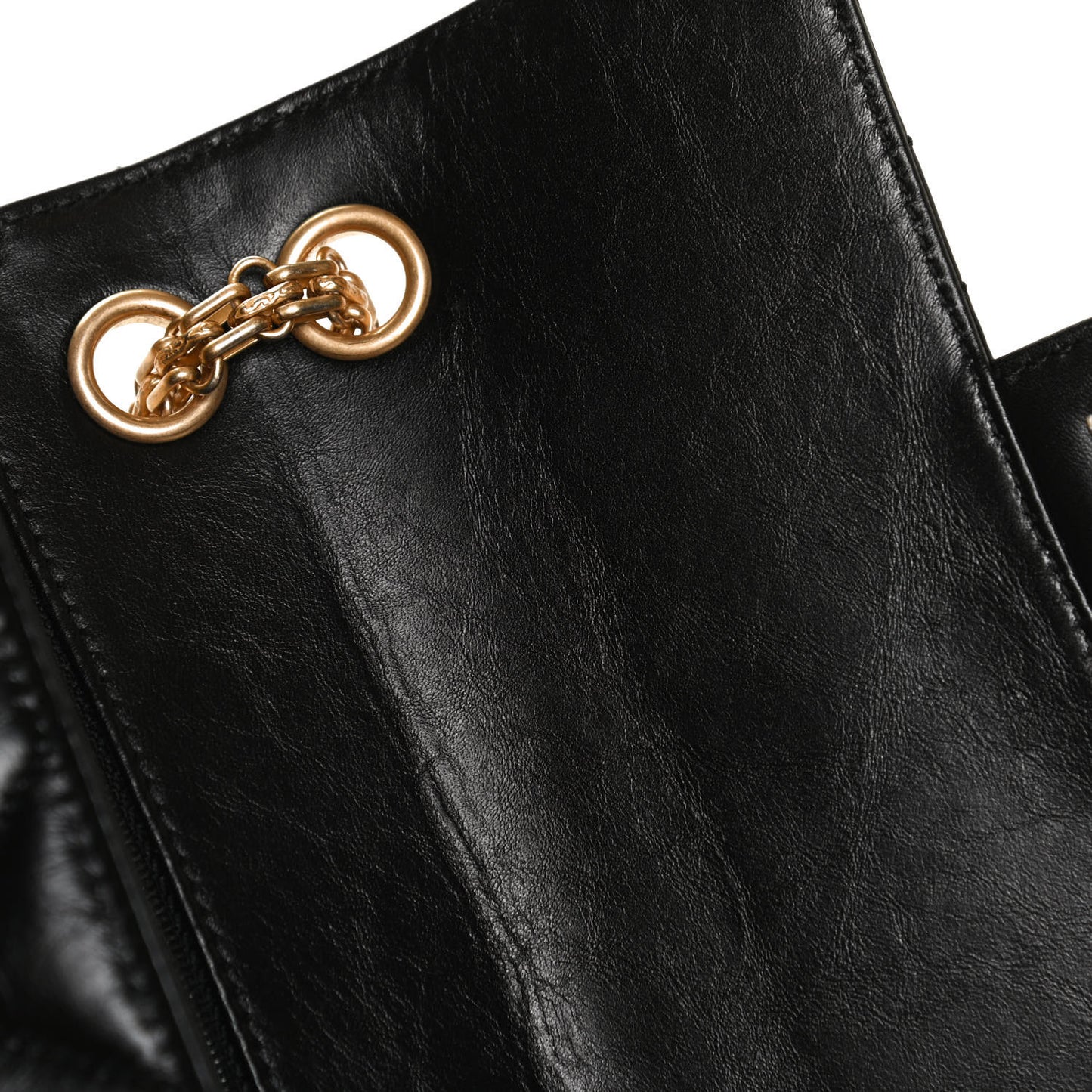 Aged Calfskin Chevron Quilted 2.55 Reissue Mini Flap Black