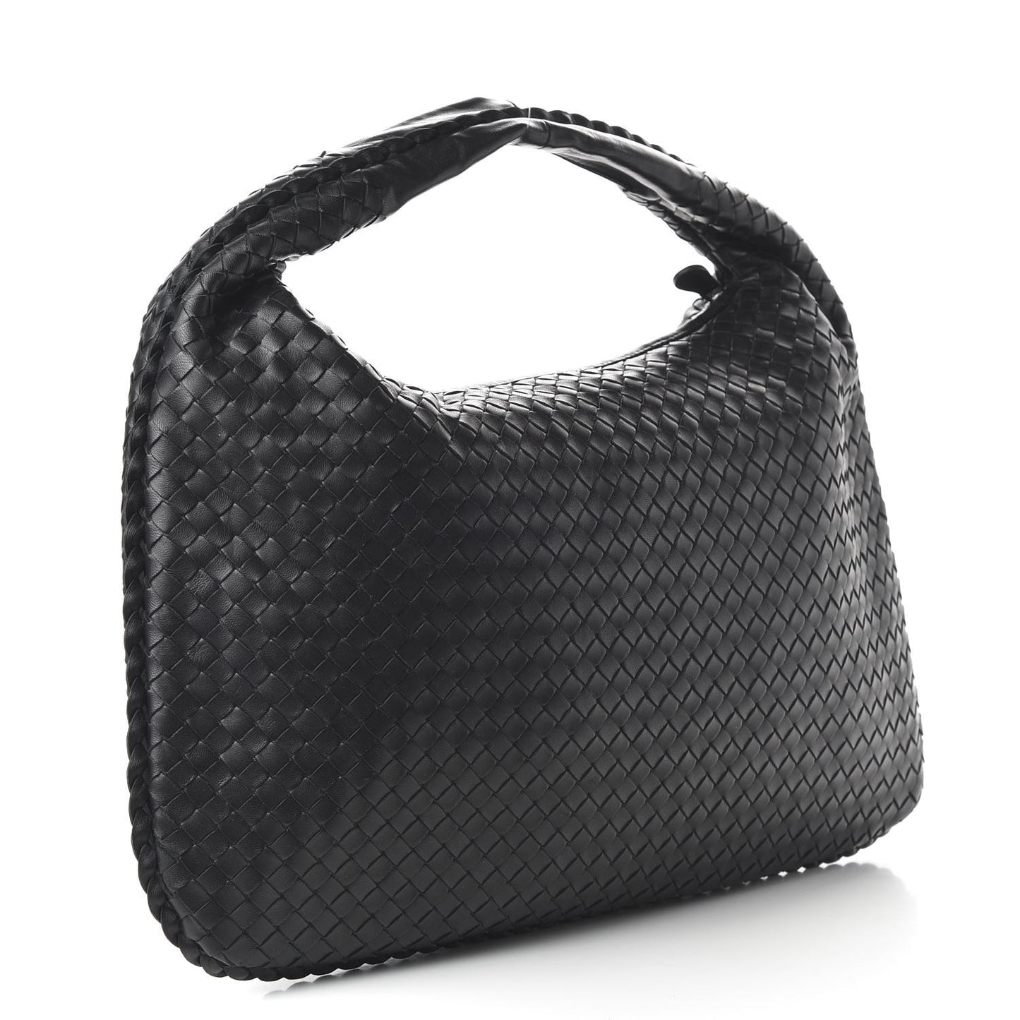 Nappa Intrecciato Large Veneta Hobo Black