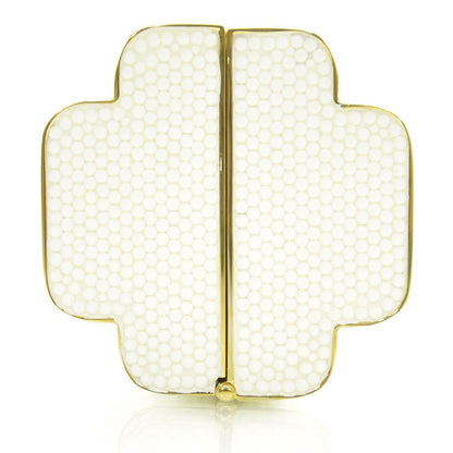 Judith Leiber Crystal Geometric Clutch White 4 of 7