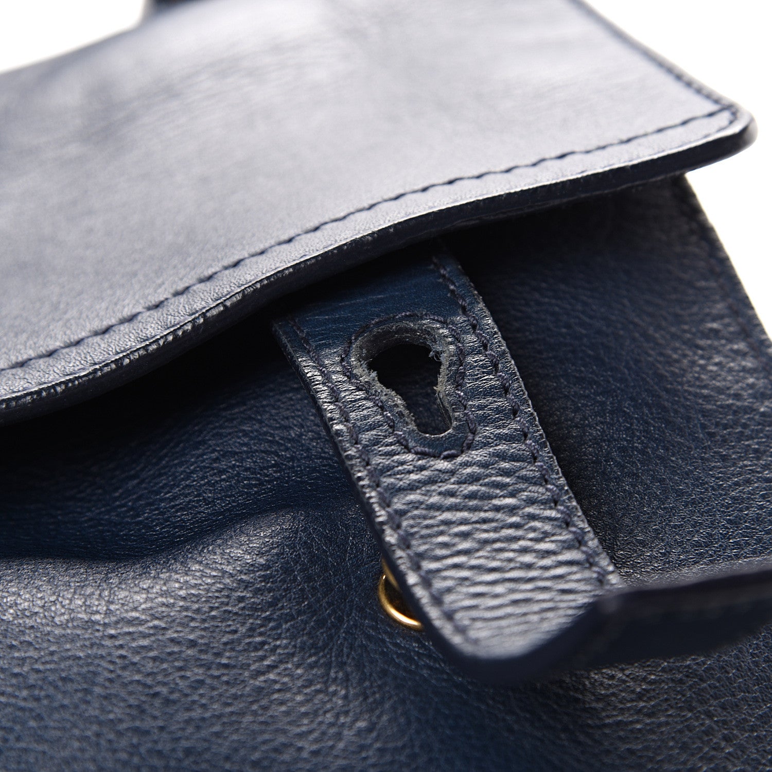 Saint Laurent Calfskin Canvas Large Muse Two Navy 13 of 22