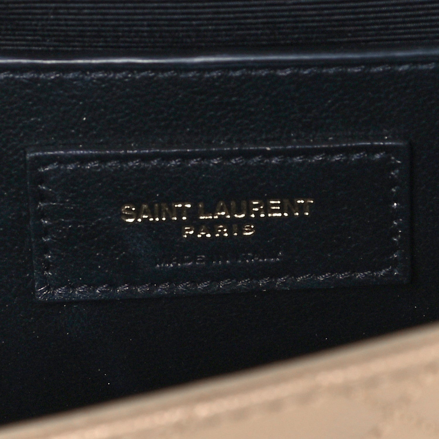 Saint Laurent Grain De Poudre Textured Mixed Matelasse Medium Triquilt Monogram Satchel Dark Beige 7 of 12