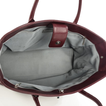 Chanel Deerskin Cerf Executive Shopper Tote Burgundy 5 of 7