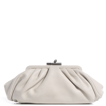 Chanel Caviar Pleated Clutch Off White 1 of 8