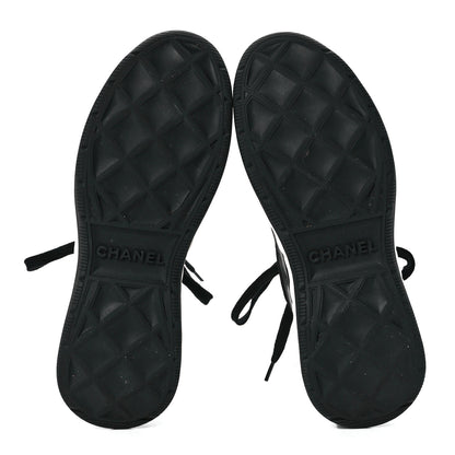 Chanel Velvet Calfskin Mixed Fibers CC Sneakers 39 Black 5 of 9