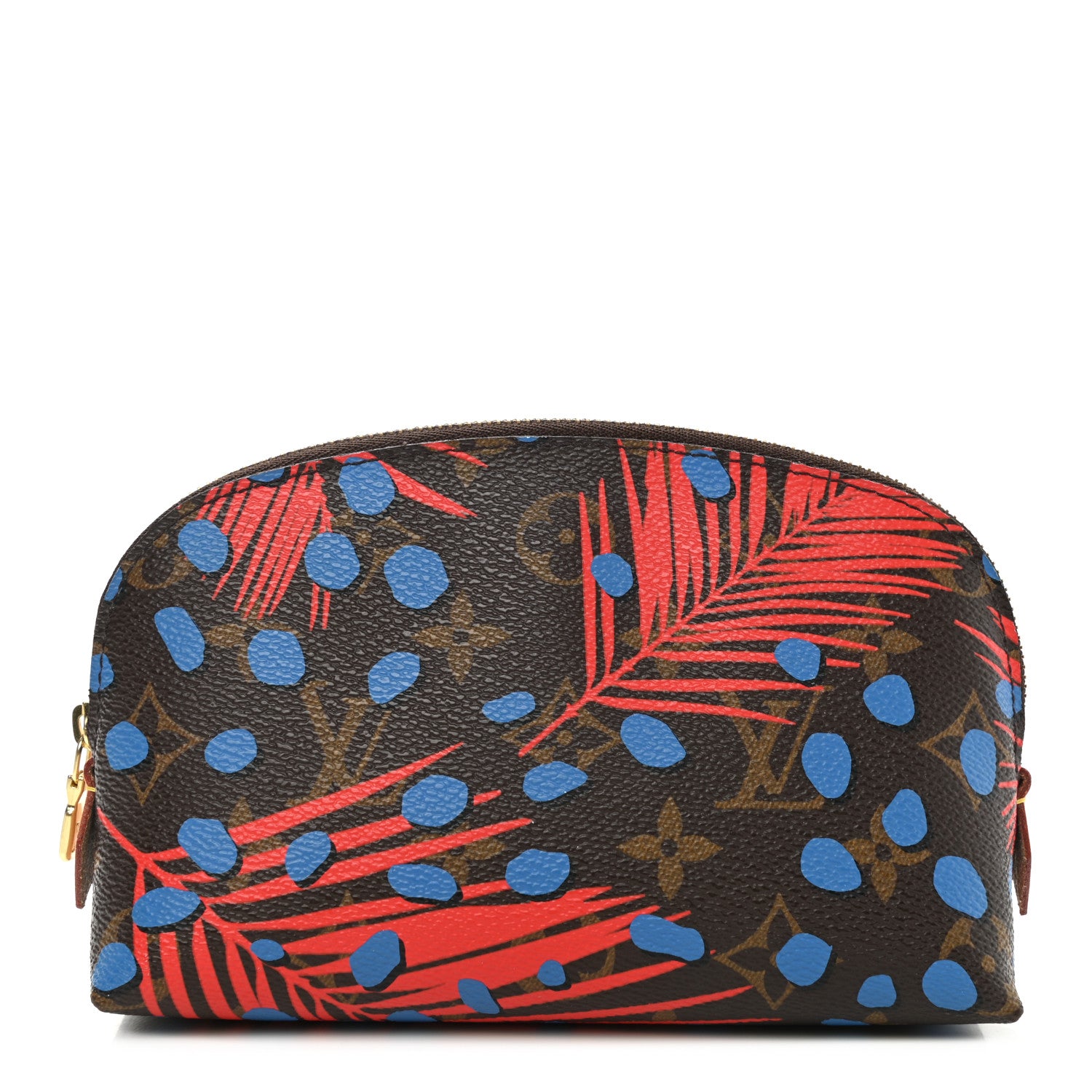 Louis Vuitton Monogram Jungle Dots Cosmetic Pouch Coquelicot Denim 1 of 7