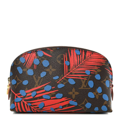 Louis Vuitton Monogram Jungle Dots Cosmetic Pouch Coquelicot Denim 1 of 7