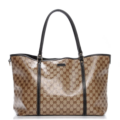 Gucci Crystal Monogram Large Joy Tote Beige Ebony Testa di Moro 1 of 10