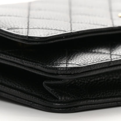 Chanel Caviar Quilted Wallet on Chain WOC Black 10 of 13