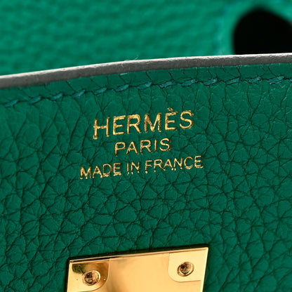 Hermes Togo Birkin 25 Vert Vertigo 6 of 11