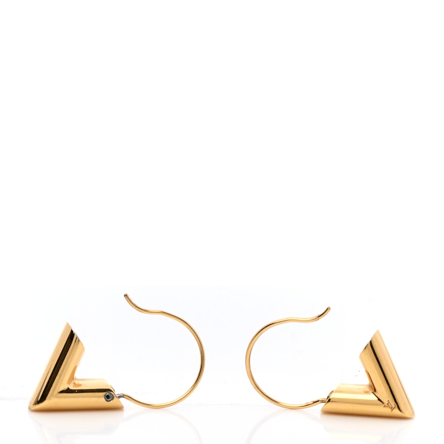 Brass Essential V Hoop Earrings Gold