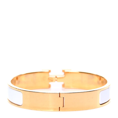 Hermes Enamel Narrow Clic Clac H Bracelet GM White 2 of 6