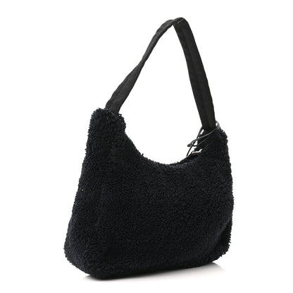 Prada Terry Cloth Mini Re-Edition 2000 Bag Black White 3 of 10