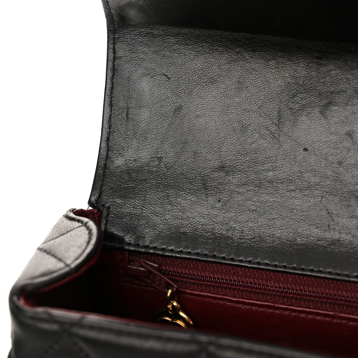 Chanel Lambskin Quilted Mini Square Flap Black 14 of 15