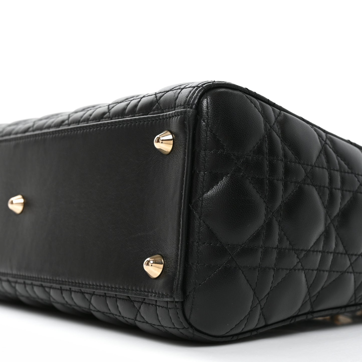 Lambskin Cannage Large Lady Dior Black