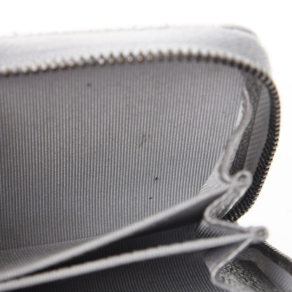 Chanel Metallic Caviar Quilted Zip Coin Purse Silver 9 of 11