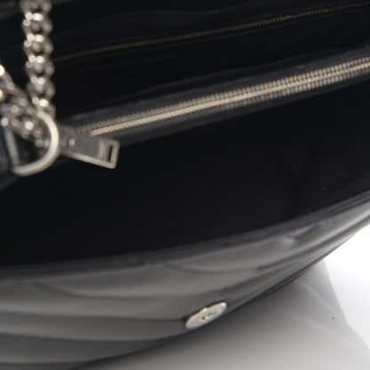 Saint Laurent Calfskin Y Quilted Monogram Medium Loulou Chain Satchel Black 5 of 7