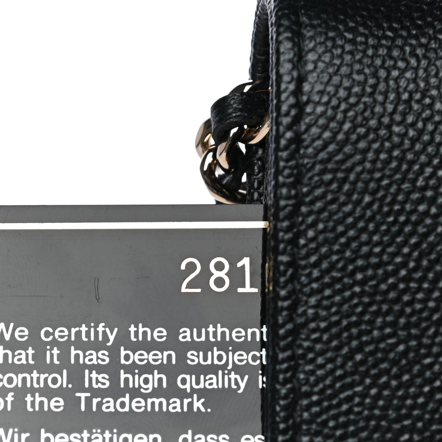 Caviar Quilted Vintage Mademoiselle Wallet On Chain WOC Black