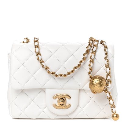 Chanel Lambskin Quilted Mini Pearl Crush Flap White 1 of 9