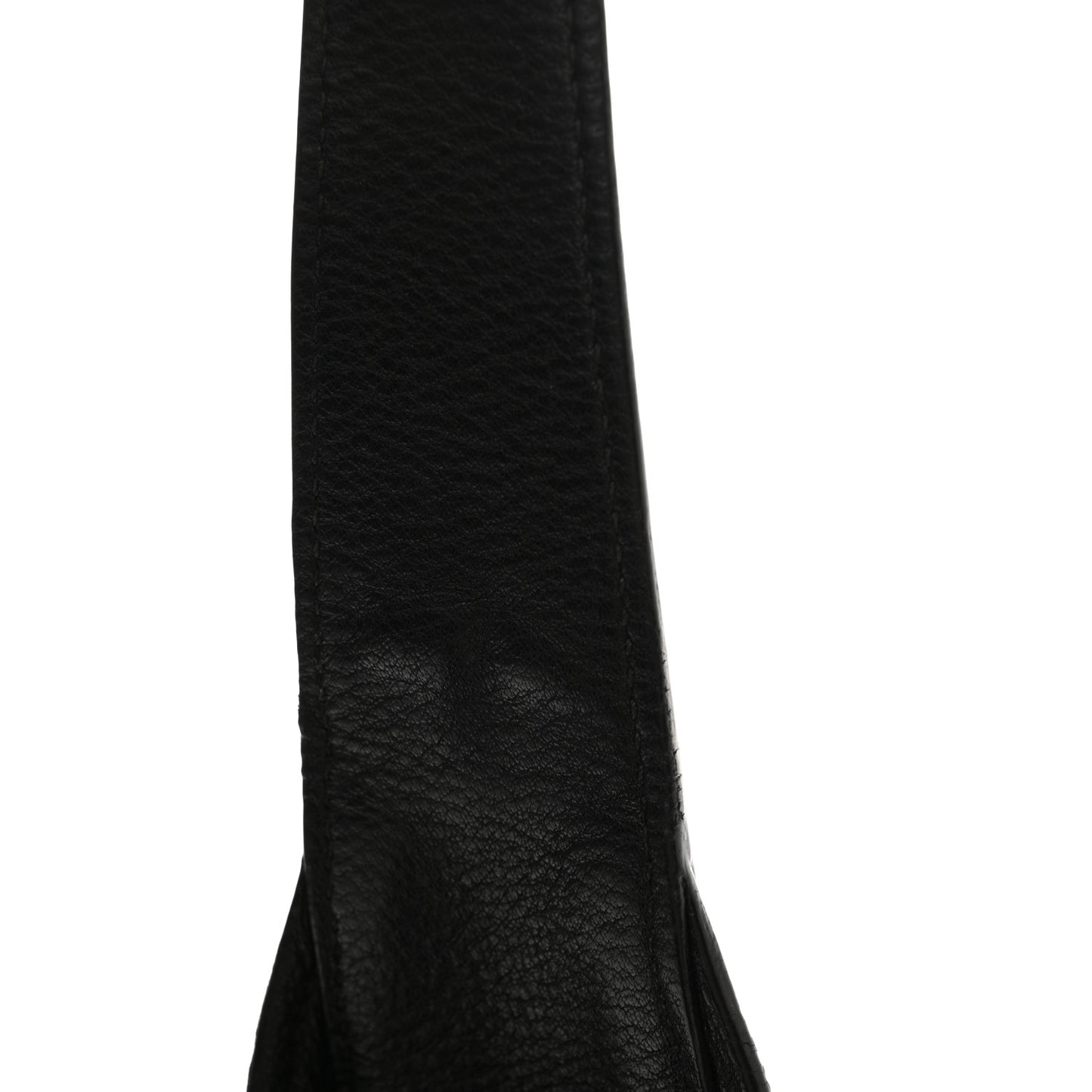 Vitello Daino Medium Pocket Hobo Bag Black