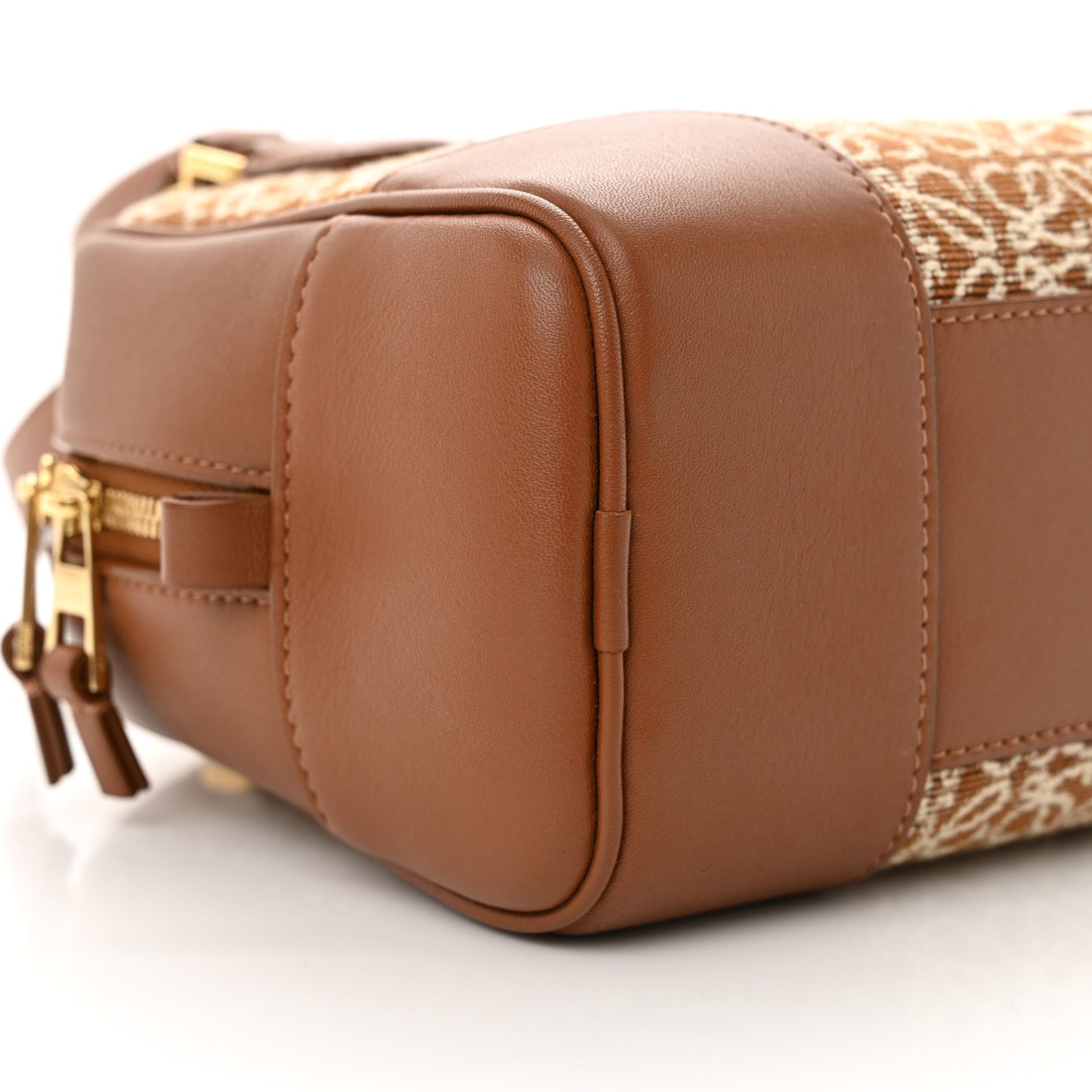 Jacquard Anagram Calfskin Mini Amazona 16 Square Bag Tan