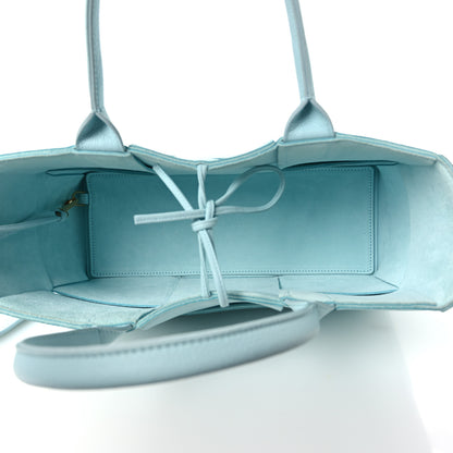 Bottega Veneta Grained Calfskin Maxi Intrecciato Small Arco Tote Pale Blue 6 of 10